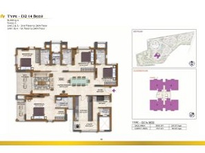 Prestige Waterford 4 BHK Floor Plan Type D2