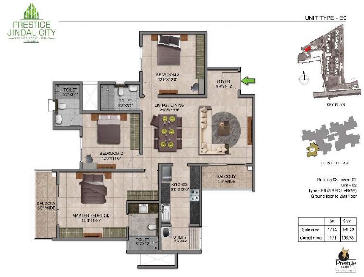 Prestige Jindal City Floor Plan